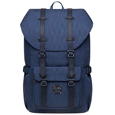 KAUKKO Laptoprugzak, functionele outdoortas voor reizen en kamperen, rugzak voor studenten, blauw (ep5-18), één maat KAUKKO Laptoprugzak, functionele outdoortas voor reizen en kamperen, rugzak voor studenten, blauw (ep5-18), één maat