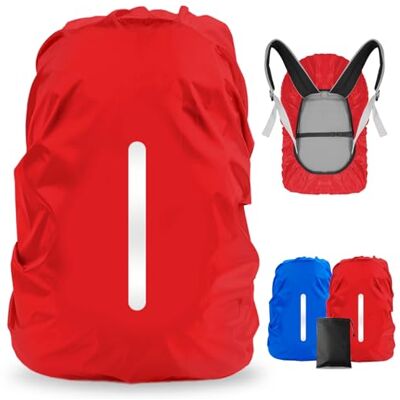 LAMA Set van 2 waterdichte reflecterende strepen, 2 verstelbare gespen, voor rugzak, schooltas, wandelen, kamperen, fietsen, M, 26-40 liter LAMA Set van 2 waterdichte reflecterende strepen, 2 verstelbare gespen, voor rugzak, schooltas, wandelen, kamperen, fietsen, M, 26-40 liter