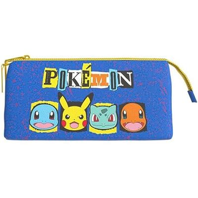 Pokémon CYPBRANDS Pokemon drievoudige schooltas, marineblauw, casual Pokémon CYPBRANDS Pokemon drievoudige schooltas, marineblauw, casual