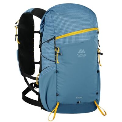 AONIJIE Klimrugzak met grote inhoud van 30 liter voor kamperen, wandelen, trekking, bergbeklimmen, Blauw, XL AONIJIE Klimrugzak met grote inhoud van 30 liter voor kamperen, wandelen, trekking, bergbeklimmen, Blauw, XL
