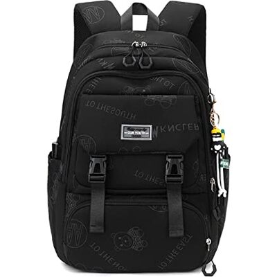 FANDARE Schoudertas voor dames, fietsrugzak, schooltas, handtas, schoudertas, reistas voor universiteit, reizen, vrije tijd, school, kantoor, rugzakken, zwart., L, Nut FANDARE Schoudertas voor dames, fietsrugzak, schooltas, handtas, schoudertas, reistas voor universiteit, reizen, vrije tijd, school, kantoor, rugzakken, zwart., L, Nut