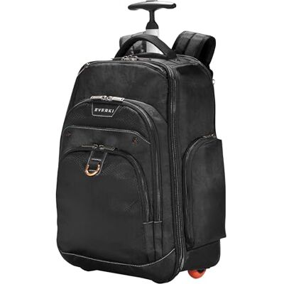 Everki Atlas Laptoprugzak met wielen, 30 liter, handbagage voor dames en heren, verstelbaar vak voor 13 tot 17,3 inch, reistas met wielen, zwart (EKP122) Everki Atlas Laptoprugzak met wielen, 30 liter, handbagage voor dames en heren, verstelbaar vak voor 13 tot 17,3 inch, reistas met wielen, zwart (EKP122)