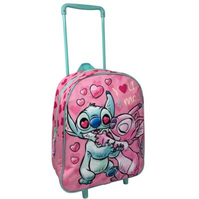 CARTOON Trolley rugzak voor kleuterschool, 28 cm, met uittrekbare handgreep, Stitch E Angel, Casual CARTOON Trolley rugzak voor kleuterschool, 28 cm, met uittrekbare handgreep, Stitch E Angel, Casual