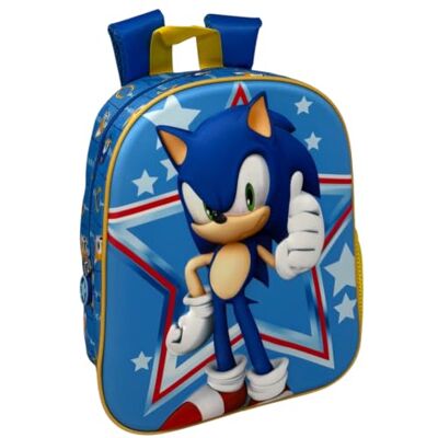 CARTOON 3D-rugzak voor kinderen, 31 cm, met zijvak, Sonic, Casual CARTOON 3D-rugzak voor kinderen, 31 cm, met zijvak, Sonic, Casual