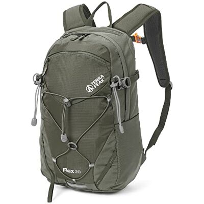 Terra Peak Flex 20 Premium wandelrugzak 20 l (klein) met rugventilatie, drinksysteem en regenbeschermhoes, ademende 3D Air Mesh trekkingrugzak Terra Peak Flex 20 Premium wandelrugzak 20 l (klein) met rugventilatie, drinksysteem en regenbeschermhoes, ademende 3D Air Mesh trekkingrugzak