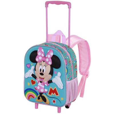 Disney Minnie Mouse Greet-Small 3D-rugzak met wieltjes, turquoise, 26 x 34 cm, inhoud 7 l, Minnie Mouse turquoise, één maat, kleine 3D-rugzak met wielen Disney Minnie Mouse Greet-Small 3D-rugzak met wieltjes, turquoise, 26 x 34 cm, inhoud 7 l, Minnie Mouse turquoise, één maat, kleine 3D-rugzak met wielen