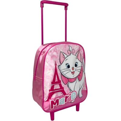 CARTOON Rugzak met trolley tas voor de kleuterschool, rugzak 28 cm met wielen en uittrekbare handgreep, Marie, Schattig CARTOON Rugzak met trolley tas voor de kleuterschool, rugzak 28 cm met wielen en uittrekbare handgreep, Marie, Schattig