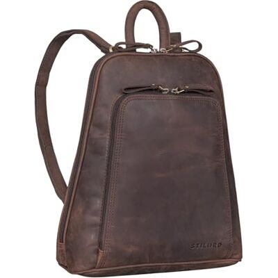 STILORD 'Martha' Rugzak van leer voor dames, vintage, elegant en modern dagrugzak voor stad, uitgaan, winkelen en werk, anti-diefstalrugzak van echt leer, kleur: zwart, Zamora Bruin, M, Dagrugzak STILORD 'Martha' Rugzak van leer voor dames, vintage, elegant en modern dagrugzak voor stad, uitgaan, winkelen en werk, anti-diefstalrugzak van echt leer, kleur: zwart, Zamora Bruin, M, Dagrugzak