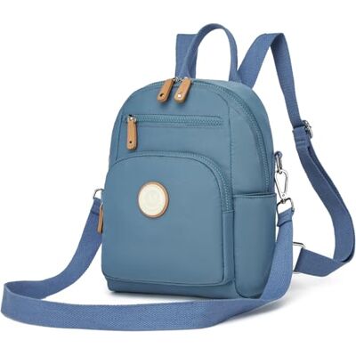 Miss Lulu Rugzak voor dames, middelgroot, anti-diefstal, waterdicht, 8 zakken, verstelbare rugzak met één schouder/dubbele schouder, reizen en toerisme, blauw, M, casual Miss Lulu Rugzak voor dames, middelgroot, anti-diefstal, waterdicht, 8 zakken, verstelbare rugzak met één schouder/dubbele schouder, reizen en toerisme, blauw, M, casual