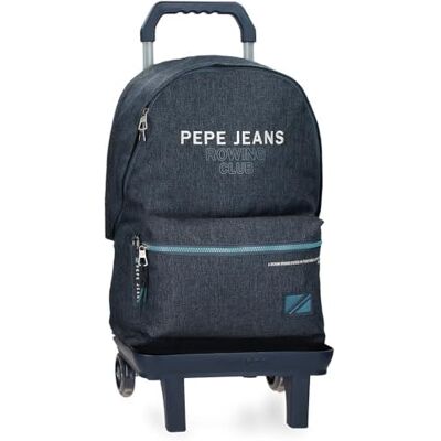 Pepe Jeans Edmon Schoolrugzak met trolley blauw 31 x 44 x 17,5 cm polyester 23,87 l by Joumma Bags, blauw, schoolrugzak met trolley Pepe Jeans Edmon Schoolrugzak met trolley blauw 31 x 44 x 17,5 cm polyester 23,87 l by Joumma Bags, blauw, schoolrugzak met trolley