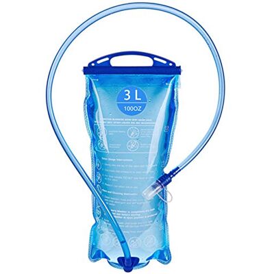TANNOZHE 3 liter waterdichte waterzak, BPA-vrij, drinkreservoir voor sport, reizen, wandelen en outdoor, blauw, 3 l, 18 x 10 x 1,8, trekkingrugzak, Blauw 3L, Trekking rugzak TANNOZHE 3 liter waterdichte waterzak, BPA-vrij, drinkreservoir voor sport, reizen, wandelen en outdoor, blauw, 3 l, 18 x 10 x 1,8, trekkingrugzak, Blauw 3L, Trekking rugzak
