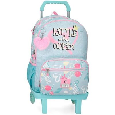 Enso Little Urban Queen schoolrugzak met trolley, blauw, 32 x 44 x 17 cm, polyester, blauw, 32 x 44 x 17 cm, schoolrugzak met trolley, Blauw, Schoolrugzak met trolley Enso Little Urban Queen schoolrugzak met trolley, blauw, 32 x 44 x 17 cm, polyester, blauw, 32 x 44 x 17 cm, schoolrugzak met trolley, Blauw, Schoolrugzak met trolley