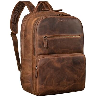 STILORD Albus Ruime leren rugzak met veel vakken voor 13,3 inch lederen rugzak voor dames vintage zakelijke rugzak heren rugzak echt leer STILORD Albus Ruime leren rugzak met veel vakken voor 13,3 inch lederen rugzak voor dames vintage zakelijke rugzak heren rugzak echt leer