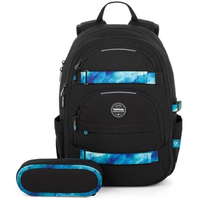 TOPGAL Sac à dos d'école VIKI à partir de la 5ème classe, ergonomique avec panneau arrière en mousse pressée, imperméable et léger, cartable d'école 25 l avec sangle de poitrine, sac à dos étudiant TOPGAL Sac à dos d'école VIKI à partir de la 5ème classe, ergonomique avec panneau arrière en mousse pressée, imperméable et léger, cartable d'école 25 l avec sangle de poitrine, sac à dos étudiant