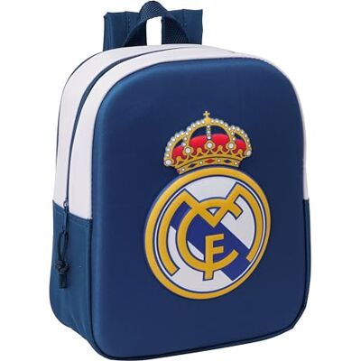safta Real Madrid 3D kinderdagverblijf, 3D-rugzak, trolley, eenvoudige reiniging, ideaal voor kinderen van verschillende leeftijden, comfortabel en veelzijdig, kwaliteit en sterkte, 22 x 10 x 27 cm safta Real Madrid 3D kinderdagverblijf, 3D-rugzak, trolley, eenvoudige reiniging, ideaal voor kinderen van verschillende leeftijden, comfortabel en veelzijdig, kwaliteit en sterkte, 22 x 10 x 27 cm