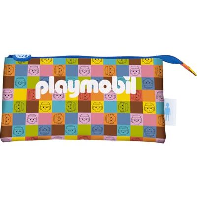 DOHE Playmobil Unite As One Drievoudig schooltas met 3 vakken, multifunctioneel, 23 x 12 x 2,5 cm, ritssluiting, gemaakt van duurzaam polyester, meerkleurig, 23 x 12 x 2,5 cm, drievoudig (3 DOHE Playmobil Unite As One Drievoudig schooltas met 3 vakken, multifunctioneel, 23 x 12 x 2,5 cm, ritssluiting, gemaakt van duurzaam polyester, meerkleurig, 23 x 12 x 2,5 cm, drievoudig (3