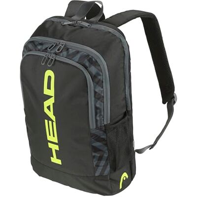 HEAD Base Backpack tennisrugzak, zwart/geel, 17 liter HEAD Base Backpack tennisrugzak, zwart/geel, 17 liter