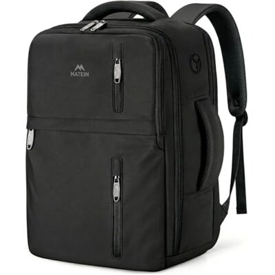 MATEIN Ryanair handbagage, zwart., Klassiek à main avion léger, Ryanair sac à dos 40x30x20 petit voyage, dames avec Laptopfach, voyage sac à dos week-end, Noir MATEIN Ryanair handbagage, zwart., Klassiek à main avion léger, Ryanair sac à dos 40x30x20 petit voyage, dames avec Laptopfach, voyage sac à dos week-end, Noir