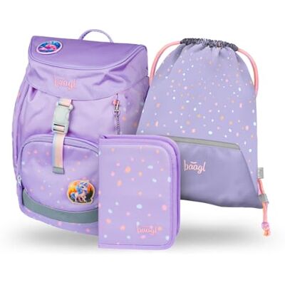 Baagl Schooltas voor jongens 1e klas Airy schooltas 3-delige set, basisschoolrugzak voor kinderen, schooltas voor school, tornister, Favoriete dieren, Schooltas set Baagl Schooltas voor jongens 1e klas Airy schooltas 3-delige set, basisschoolrugzak voor kinderen, schooltas voor school, tornister, Favoriete dieren, Schooltas set