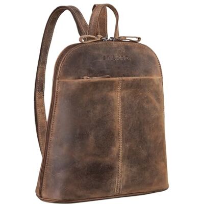 STILORD "Olivia" Damesrugzak van leer kleine vintage handtas van echt leer voor iPad 9,7 en tablets 10,1 inch kleur: maraska bruin, calais bruin, S, Dagrugzak STILORD "Olivia" Damesrugzak van leer kleine vintage handtas van echt leer voor iPad 9,7 en tablets 10,1 inch kleur: maraska bruin, calais bruin, S, Dagrugzak