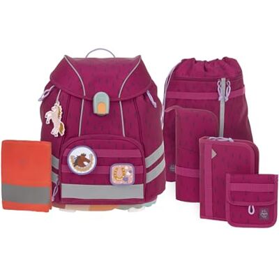 Lässig Flexy Unique Schooltassenset, 7-delige set voor kinderen/School, spekles berry Lässig Flexy Unique Schooltassenset, 7-delige set voor kinderen/School, spekles berry