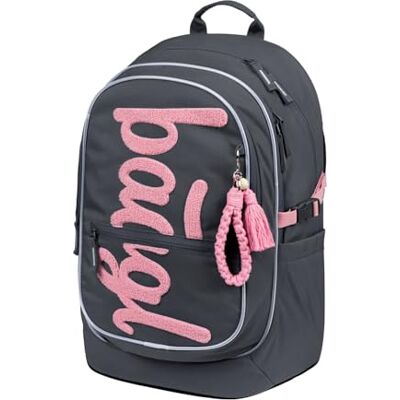 Baagl Kinderrugzak, schoolrugzak voor kinderen, met ergonomische rug, borstband en reflecterende elementen, Roze logo, Casual Baagl Kinderrugzak, schoolrugzak voor kinderen, met ergonomische rug, borstband en reflecterende elementen, Roze logo, Casual