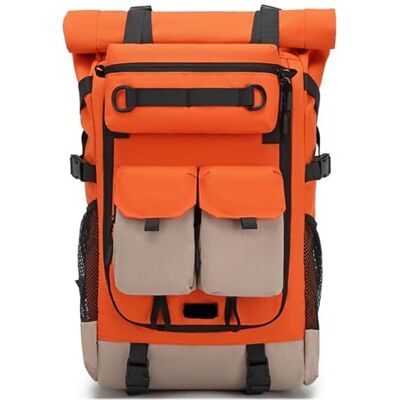 LIUHLFSR Klimrugzak voor outdoorsporten, reizen, wandelen, trekking, kamperen, grote reizen, korte rugzak voor wandelen, klimmen, Oranje, Eén maat, Klassiek LIUHLFSR Klimrugzak voor outdoorsporten, reizen, wandelen, trekking, kamperen, grote reizen, korte rugzak voor wandelen, klimmen, Oranje, Eén maat, Klassiek