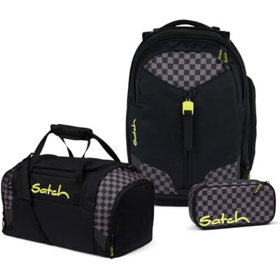 Satch Match 3-delige schoolrugzak met etui en sporttas, Dark Skate, Eén maat, informeel Satch Match 3-delige schoolrugzak met etui en sporttas, Dark Skate, Eén maat, informeel
