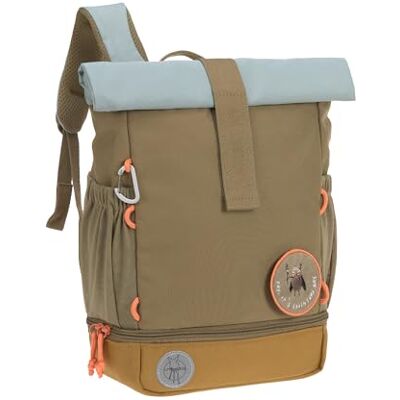 Lässig Rolltop Kinderrugzak met waterdichte borstriem, 11 liter, mini-roltop-rugzak, natuur olijf, hoogte 32,5 centimeter, kinderrugzak Lässig Rolltop Kinderrugzak met waterdichte borstriem, 11 liter, mini-roltop-rugzak, natuur olijf, hoogte 32,5 centimeter, kinderrugzak