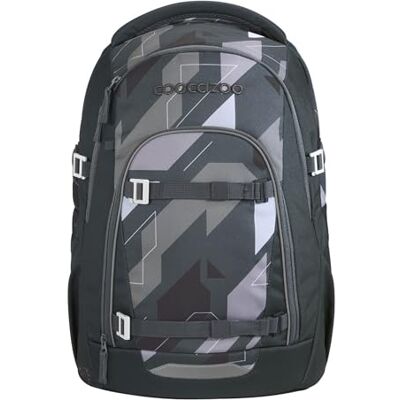 Coocazoo Mate Schoolrugzak, ergonomisch en verstelbaar, in hoogte en grootte verstelbaar, met borstband en heupriem, vanaf de 3e klas, Dark Race grijs, Dark Race Coocazoo Mate Schoolrugzak, ergonomisch en verstelbaar, in hoogte en grootte verstelbaar, met borstband en heupriem, vanaf de 3e klas, Dark Race grijs, Dark Race