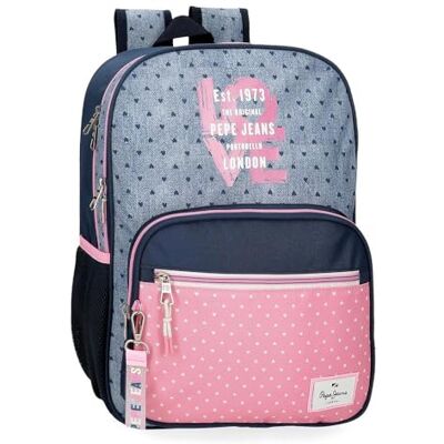 Pepe Jeans Noni Denim schoolrugzak, geschikt voor trolley, meerkleurig, 30 x 40 x 12 cm, polyester, 14,4 l, meerkleurig, Meerkleurig, Schoolrugzak aanpasbaar aan trolley Pepe Jeans Noni Denim schoolrugzak, geschikt voor trolley, meerkleurig, 30 x 40 x 12 cm, polyester, 14,4 l, meerkleurig, Meerkleurig, Schoolrugzak aanpasbaar aan trolley