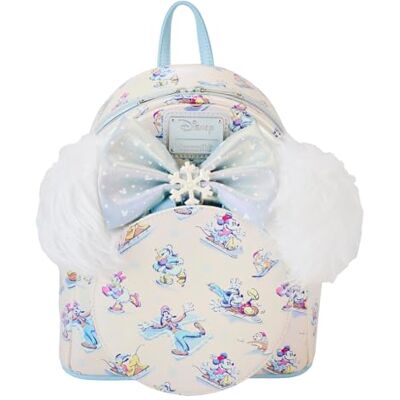 Loungefly Disney Mickey en vrienden Winter Wonderland AOP mini-rugzak met hoofdband Loungefly Disney Mickey en vrienden Winter Wonderland AOP mini-rugzak met hoofdband