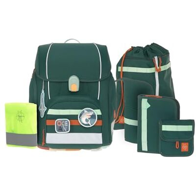 Lässig Set van 7 schoolrugzakken voor kinderen, Boxy Unique Dark Green Ocean Edition, oceaan, donkergroen, trend Lässig Set van 7 schoolrugzakken voor kinderen, Boxy Unique Dark Green Ocean Edition, oceaan, donkergroen, trend