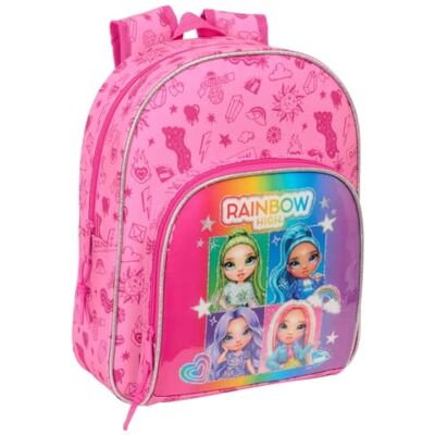 safta Rainbow High Shine Kinderrugzak, ideaal voor kinderen van verschillende leeftijden, comfortabel en veelzijdig, kwaliteit en stevigheid, 28 x 10 x 34 cm, meerkleurig, M, casual, Meerkleurig, Casual safta Rainbow High Shine Kinderrugzak, ideaal voor kinderen van verschillende leeftijden, comfortabel en veelzijdig, kwaliteit en stevigheid, 28 x 10 x 34 cm, meerkleurig, M, casual, Meerkleurig, Casual