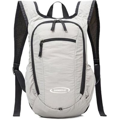 AUXDIQ Wandelrugzak, 10 l, licht en ademend, compact, voor dames en heren, wandelen overdag, grijs., 10 l, Casual AUXDIQ Wandelrugzak, 10 l, licht en ademend, compact, voor dames en heren, wandelen overdag, grijs., 10 l, Casual