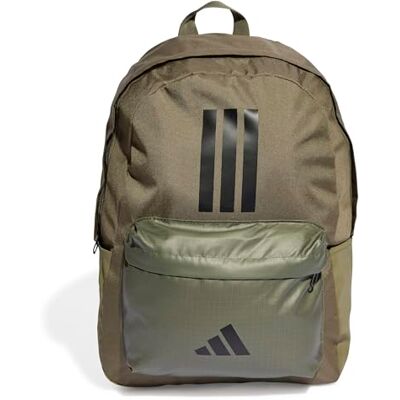 Adidas Mixte CLASSIC THREE STRIPES BACKPACK BACK TO SCHOOL, olive strata/black, One Size Adidas Mixte CLASSIC THREE STRIPES BACKPACK BACK TO SCHOOL, olive strata/black, One Size