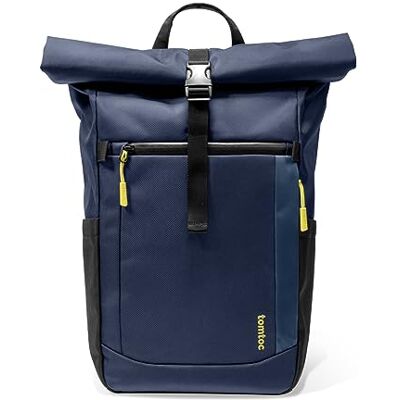 tomtoc Rolltop Laptop rugzak, 17-23 liter, dagrugzak, schoolrugzak voor vrouwen en mannen, casual rugzak, dagrugzak, geschikt voor 15,6 inch laptop voor werk, reizen, effen tomtoc Rolltop Laptop rugzak, 17-23 liter, dagrugzak, schoolrugzak voor vrouwen en mannen, casual rugzak, dagrugzak, geschikt voor 15,6 inch laptop voor werk, reizen, effen