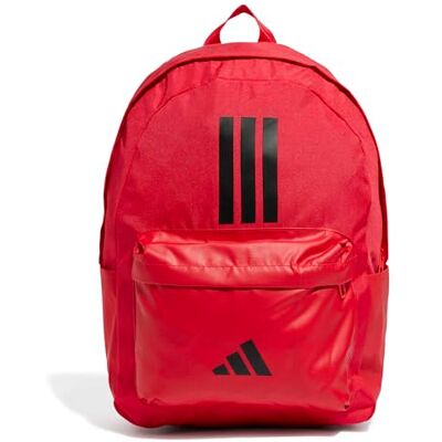 Adidas Uniseks Vlexen Classic Three Strips Backpack naar School, puur robijn/zwart, één maat Adidas Uniseks Vlexen Classic Three Strips Backpack naar School, puur robijn/zwart, één maat