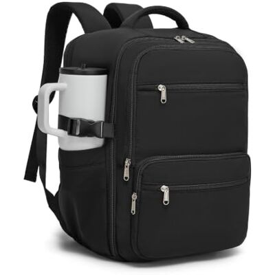 Kono Ryanair Handbagage, 40 x 30 x 20 cm, vliegtuigrugzak, 24 liter, met laptopvak van 15,6 inch, licht, voor EasyJet, reistas voor dames en heren, zwart., Eén maat, Casual Kono Ryanair Handbagage, 40 x 30 x 20 cm, vliegtuigrugzak, 24 liter, met laptopvak van 15,6 inch, licht, voor EasyJet, reistas voor dames en heren, zwart., Eén maat, Casual