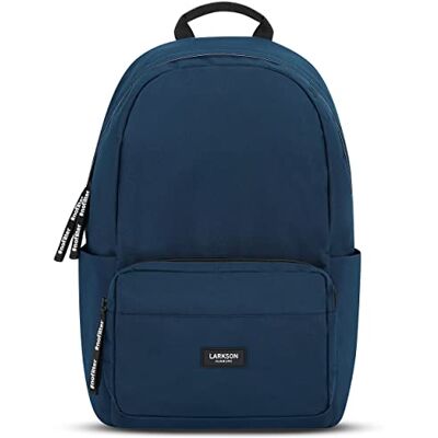 LARKSON Schoolrugzak voor meisjes en jongens, nr. 3, rugzak voor school, universiteit en reizen, laptopvak tot 16 inch, waterdicht, Donkerblauw LARKSON Schoolrugzak voor meisjes en jongens, nr. 3, rugzak voor school, universiteit en reizen, laptopvak tot 16 inch, waterdicht, Donkerblauw