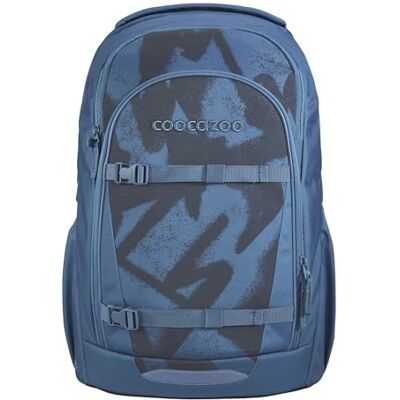 Coocazoo Every Ergonomische en in hoogte verstelbare schoolrugzak met borstband en buikriem, Graffiti Groove Blauw, Graffiti Groove Coocazoo Every Ergonomische en in hoogte verstelbare schoolrugzak met borstband en buikriem, Graffiti Groove Blauw, Graffiti Groove
