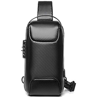 FANDARE Anti-diefstal borsttas zakelijke schoudertas tas met USB schoudertas voor heren, reizen, fietsen, kamperen, excursie, waterdicht, sportwagenstijl, meerdere zakken, kleine rugzak, FANDARE Anti-diefstal borsttas zakelijke schoudertas tas met USB schoudertas voor heren, reizen, fietsen, kamperen, excursie, waterdicht, sportwagenstijl, meerdere zakken, kleine rugzak,