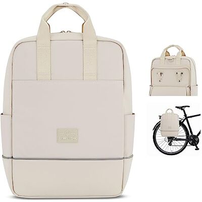 Johnny Urban Jona Medium Bike Fietstas, multifunctionele 2-in-1 rugzak en fietsachtertas met vak voor laptop van 14 inch, waterafstotend, Zand, Eén maat, Fietsrugzak Johnny Urban Jona Medium Bike Fietstas, multifunctionele 2-in-1 rugzak en fietsachtertas met vak voor laptop van 14 inch, waterafstotend, Zand, Eén maat, Fietsrugzak