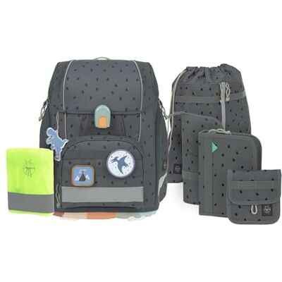 Lässig 7-delige schooltas set kinder/schoolset Boxy unieke speckles antraciet, speckles antraciet, Eén maat, Casual Lässig 7-delige schooltas set kinder/schoolset Boxy unieke speckles antraciet, speckles antraciet, Eén maat, Casual