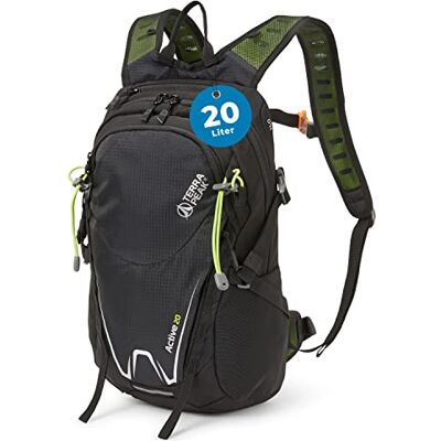 Terra Peak Active 20 Premium wandelrugzak, 20 liter, klein, met rugventilatie, regenhoes en drinksysteemhouder, ademend 3D-mesh, rugzak Terra Peak Active 20 Premium wandelrugzak, 20 liter, klein, met rugventilatie, regenhoes en drinksysteemhouder, ademend 3D-mesh, rugzak