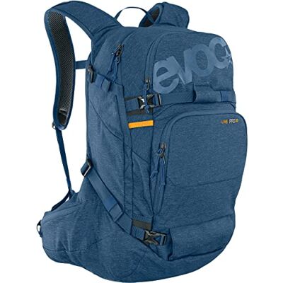 EVOC LINE PRO 30 wandelrugzak (Liteshield Plus Protection, Boddy Hugging, skihouder, snowboardhouder, drinkfles, geïsoleerde schouderriem, lawinenvak), Denim Blauw EVOC LINE PRO 30 wandelrugzak (Liteshield Plus Protection, Boddy Hugging, skihouder, snowboardhouder, drinkfles, geïsoleerde schouderriem, lawinenvak), Denim Blauw