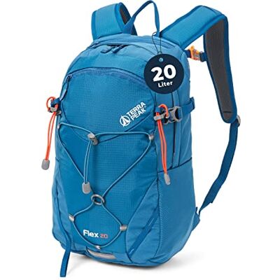Terra Peak Flex 20 Premium wandelrugzak 20 l (klein) met rugventilatie, drinksysteem en regenbeschermhoes, ademende 3D Air Mesh trekkingrugzak Terra Peak Flex 20 Premium wandelrugzak 20 l (klein) met rugventilatie, drinksysteem en regenbeschermhoes, ademende 3D Air Mesh trekkingrugzak