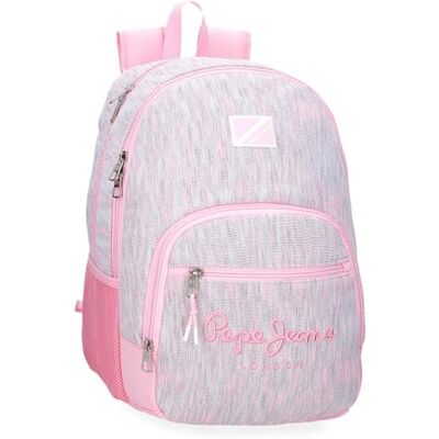 Pepe Jeans Miri Bagage Messenger Bag voor meisjes (1 stuk), Roze, Schoolrugzak aanpasbaar aan trolley Pepe Jeans Miri Bagage Messenger Bag voor meisjes (1 stuk), Roze, Schoolrugzak aanpasbaar aan trolley