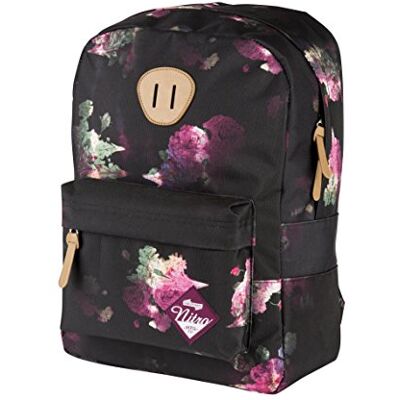 NITRO Urban Classic, Old School rugzak met gewatteerd laptopvak, Urban Streetpack, schoolrugzak, 20 liter, bloemenpatroon, zwart (pink negro), 20 lang, rugzak, zwart (roze negro), 20 Lang, rugtas NITRO Urban Classic, Old School rugzak met gewatteerd laptopvak, Urban Streetpack, schoolrugzak, 20 liter, bloemenpatroon, zwart (pink negro), 20 lang, rugzak, zwart (roze negro), 20 Lang, rugtas