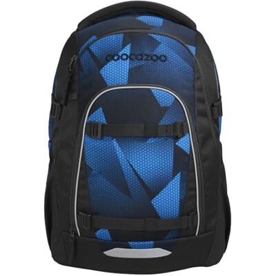 Coocazoo Mate Schoolrugzak, ergonomisch en verstelbaar, in hoogte en grootte verstelbaar, met borstband en heupriem, vanaf de 3e klas, Electric Ice zwart/blauw, Elektrisch ijs Coocazoo Mate Schoolrugzak, ergonomisch en verstelbaar, in hoogte en grootte verstelbaar, met borstband en heupriem, vanaf de 3e klas, Electric Ice zwart/blauw, Elektrisch ijs